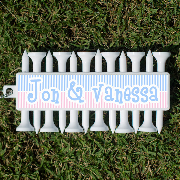 Custom Striped w/ Whales Golf Tees & Ball Markers Set (Personalized)
