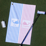 Striped w/ Whales Golf Towel Gift Set (Personalized)