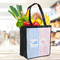 Striped w/ Whales Grocery Bag - LIFESTYLE