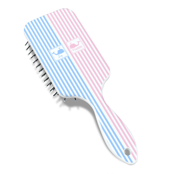 Striped w/ Whales Hair Brush - Angle View