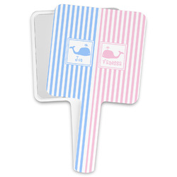 Striped w/ Whales Hand Mirror (Personalized)