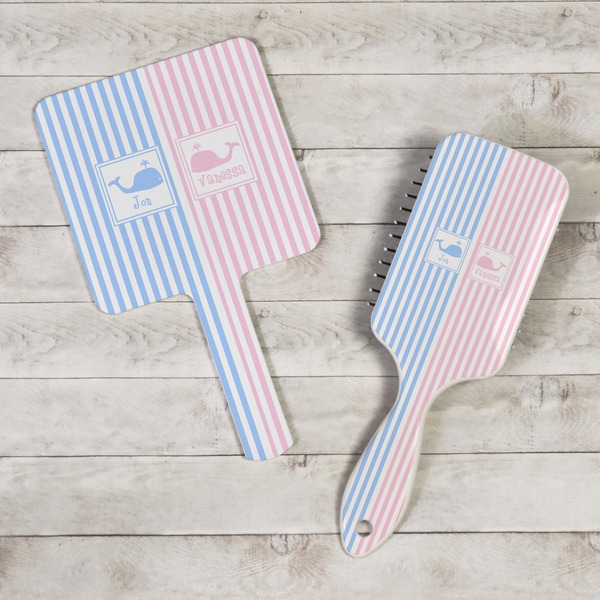 Striped w/ Whales Hand Mirrors - In Context