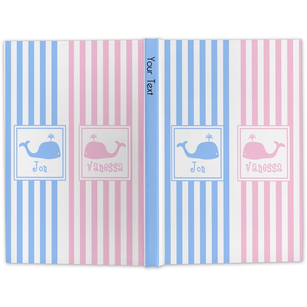 Striped w/ Whales Hard Cover Journal - Apvl