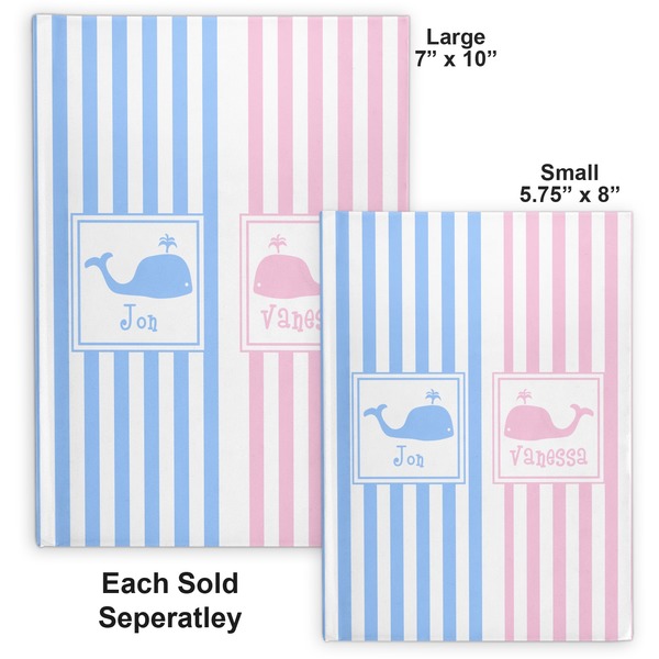 Striped w/ Whales Hard Cover Journal - Compare