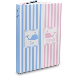 Striped w/ Whales Hardbound Journal (Personalized)