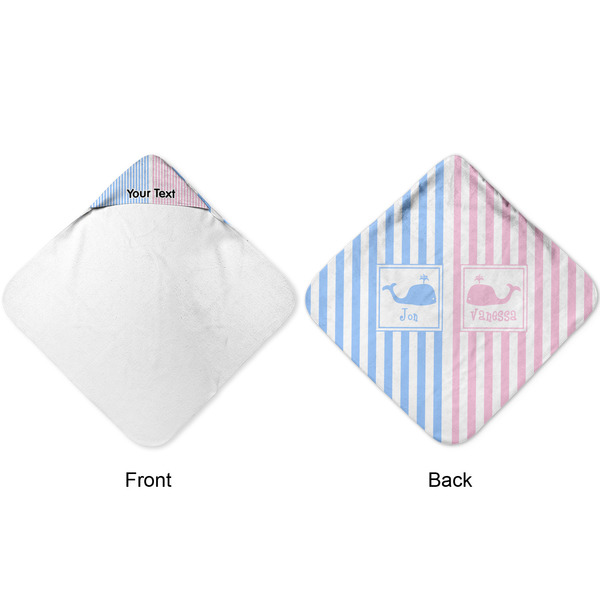 Striped w/ Whales Hooded Baby Towel- Approval