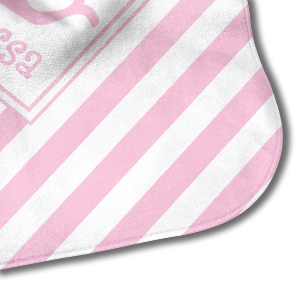 Striped w/ Whales Hooded Baby Towel- Detail Corner