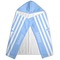 Striped w/ Whales Hooded Towel - Folded