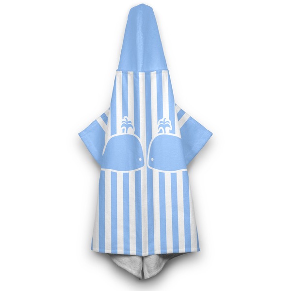 Striped w/ Whales Hooded Towel - Hanging