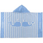 Striped w/ Whales Kids Hooded Towel (Personalized)