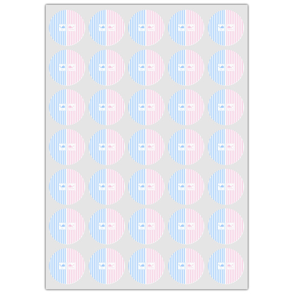 Striped w/ Whales Icing Circle - XSmall - Set of 35