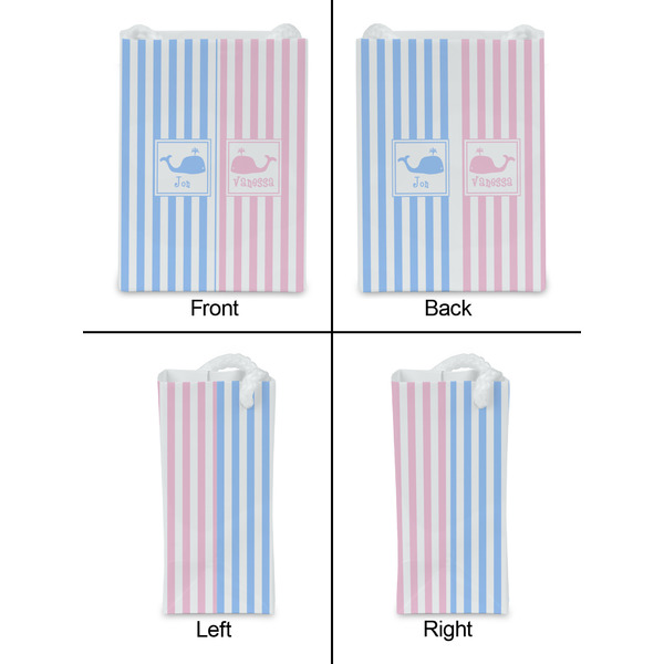 Striped w/ Whales Jewelry Gift Bag - Matte - Approval