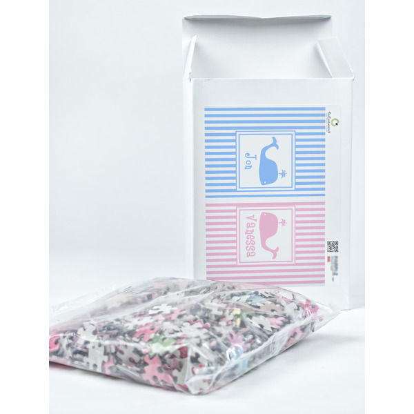 Striped w/ Whales Jigsaw Puzzle 1014 Piece - Box