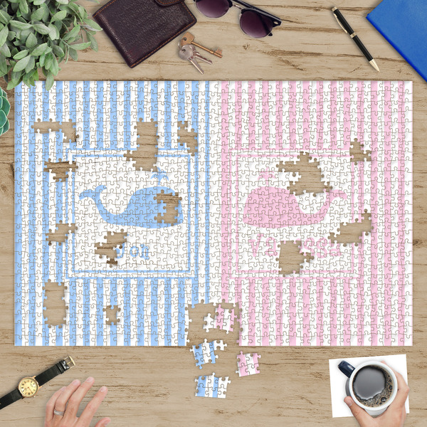 Striped w/ Whales Jigsaw Puzzle 1014 Piece - In Context