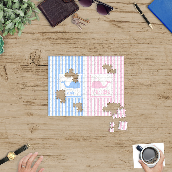 Striped w/ Whales Jigsaw Puzzle 252 Piece - In Context