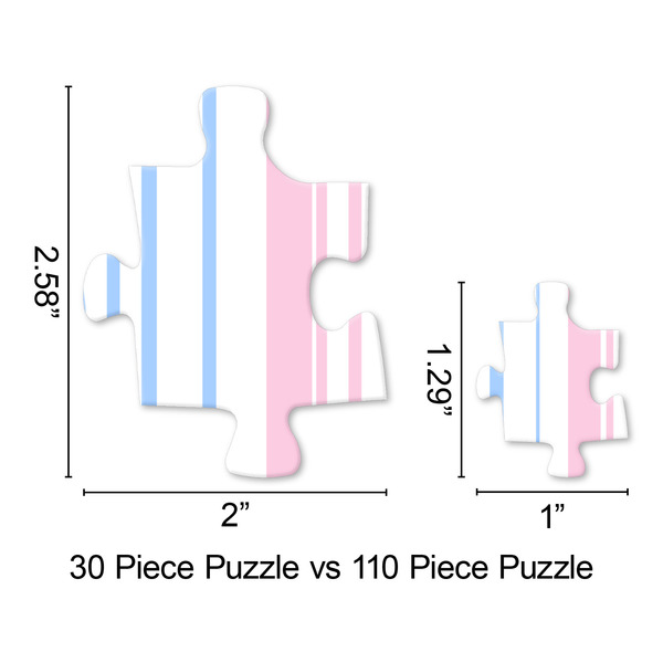 Striped w/ Whales Jigsaw Puzzle - Piece Comparison