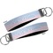 Striped w/ Whales Key-chain - Metal and Nylon - Front and Back