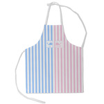 Striped w/ Whales Kid's Apron - Small (Personalized)