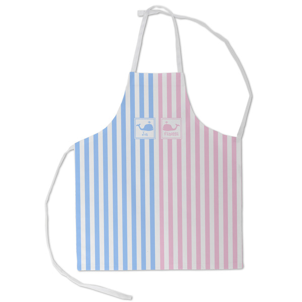 Custom Striped w/ Whales Kid's Apron - Small (Personalized)