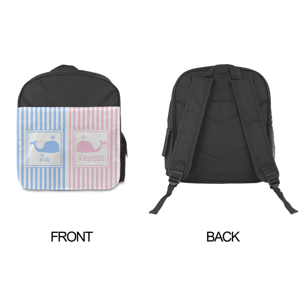 Striped w/ Whales Kid's Backpack - Approval