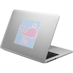 Striped w/ Whales Laptop Decal (Personalized)