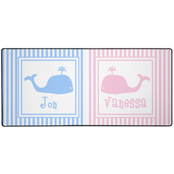 Striped w/ Whales 3XL Gaming Mouse Pad - 35" x 16" (Personalized)