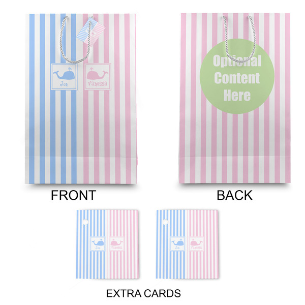 Striped w/ Whales Large Gift Bag - Approval