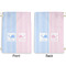 Striped w/ Whales Large Laundry Bag - Front & Back View