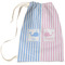 Striped w/ Whales Laundry Bag - Large (Personalized)