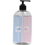 Striped w/ Whales Plastic Soap / Lotion Dispenser (Personalized)