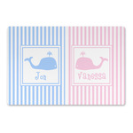 Striped w/ Whales Large Rectangle Car Magnet (Personalized)