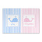Striped w/ Whales Large Rectangle Car Magnet (Personalized)