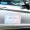 Striped w/ Whales Large Rectangle Car Magnets- In Context