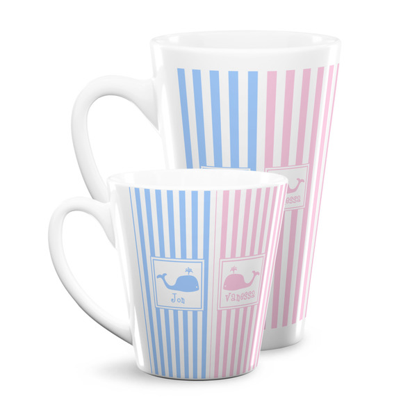 Striped w/ Whales Latte Mugs Main
