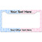 Striped w/ Whales License Plate Frame Wide
