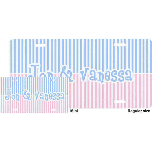 Striped w/ Whales License Plate (Sizes)