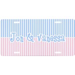 Striped w/ Whales Front License Plate (Personalized)
