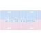 Striped w/ Whales Front License Plate (Personalized)