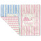 Striped w/ Whales Linen Placemat - Folded Corner (double side)