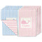 Striped w/ Whales Linen Placemat - MAIN Set of 4 (double sided)