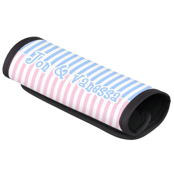 Custom Striped w/ Whales Luggage Handle Cover (Personalized)