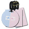 Striped w/ Whales Luggage Tags - 3 Shapes Availabel