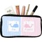 Striped w/ Whales Makeup Case Small