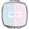 Striped w/ Whales Compact Makeup Mirror (Personalized)