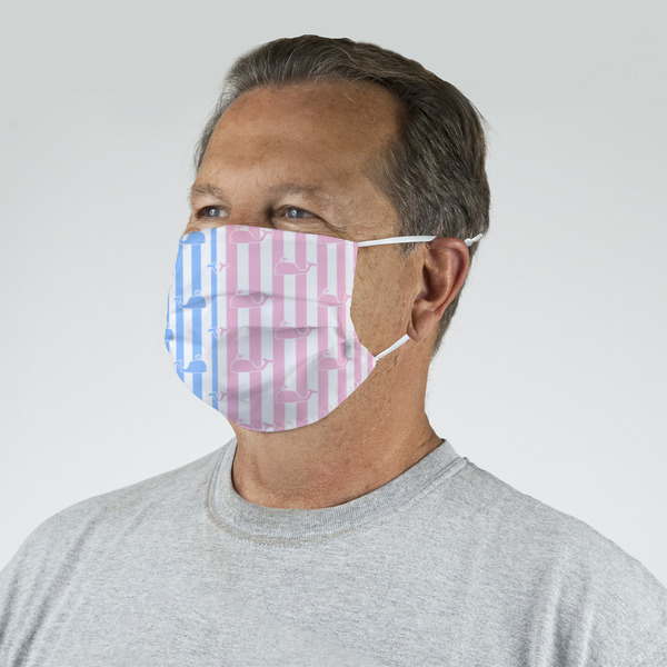 Striped w/ Whales Mask - Quarter View on Guy