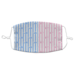 Striped w/ Whales Adult Cloth Face Mask - XLarge
