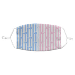 Striped w/ Whales Adult Cloth Face Mask