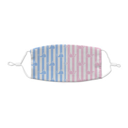 Striped w/ Whales Kid's Cloth Face Mask - XSmall