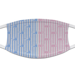 Striped w/ Whales Cloth Face Mask (T-Shirt Fabric)