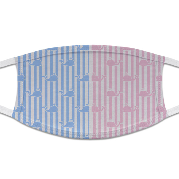 Custom Striped w/ Whales Cloth Face Mask (T-Shirt Fabric)